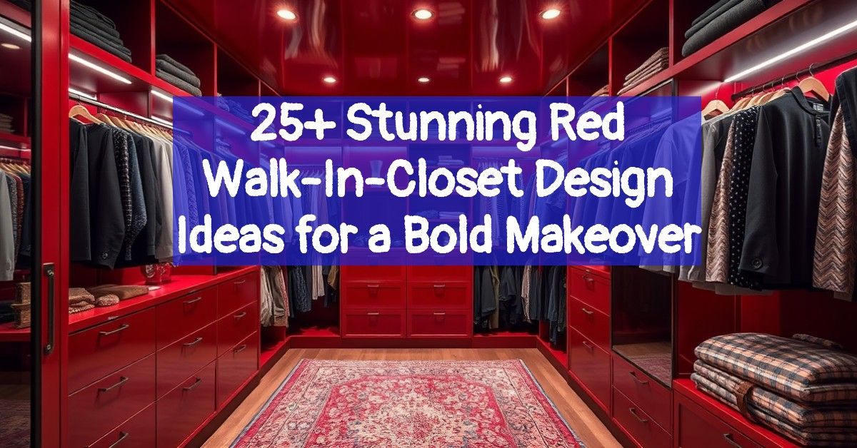 25+ Stunning Red Walk-In-Closet Design Ideas for a Bold Makeover