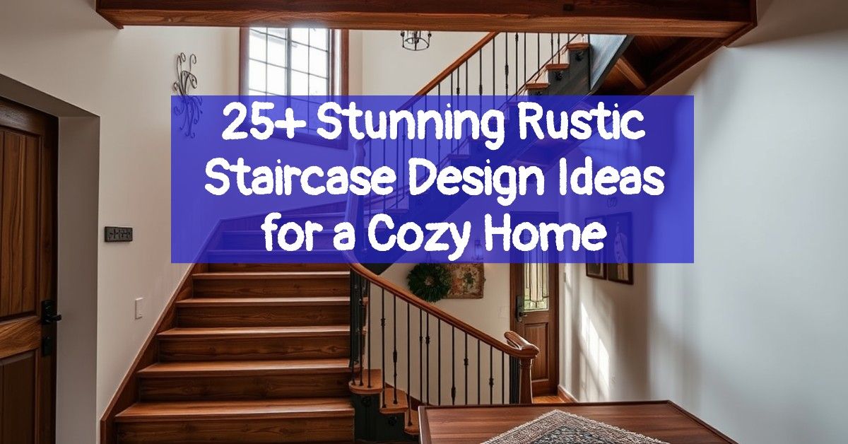 25+ Stunning Rustic Staircase Design Ideas for a Cozy Home