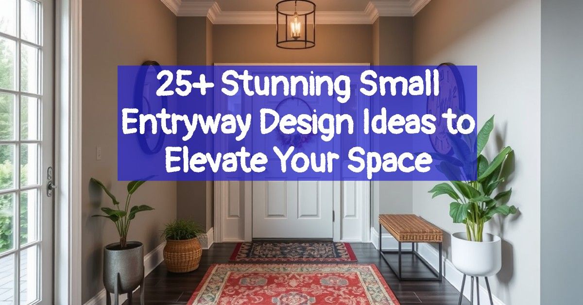 25+ Stunning Small Entryway Design Ideas to Elevate Your Space