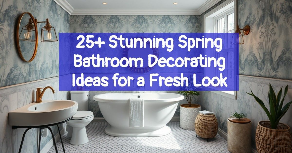 25+ Stunning Spring Bathroom Decorating Ideas for a Fresh Look