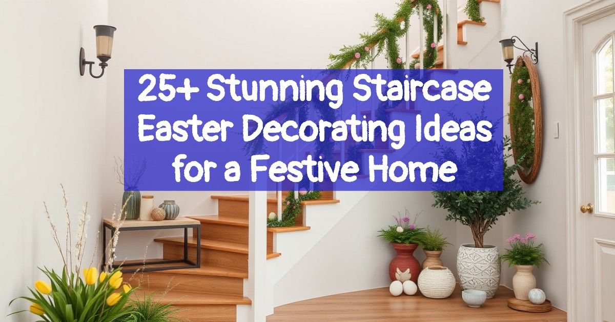 25+ Stunning Staircase Easter Decorating Ideas for a Festive Home