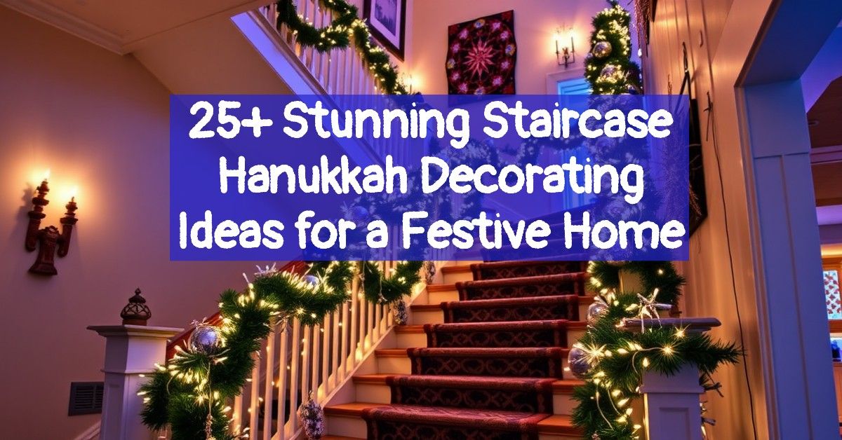 25+ Stunning Staircase Hanukkah Decorating Ideas for a Festive Home