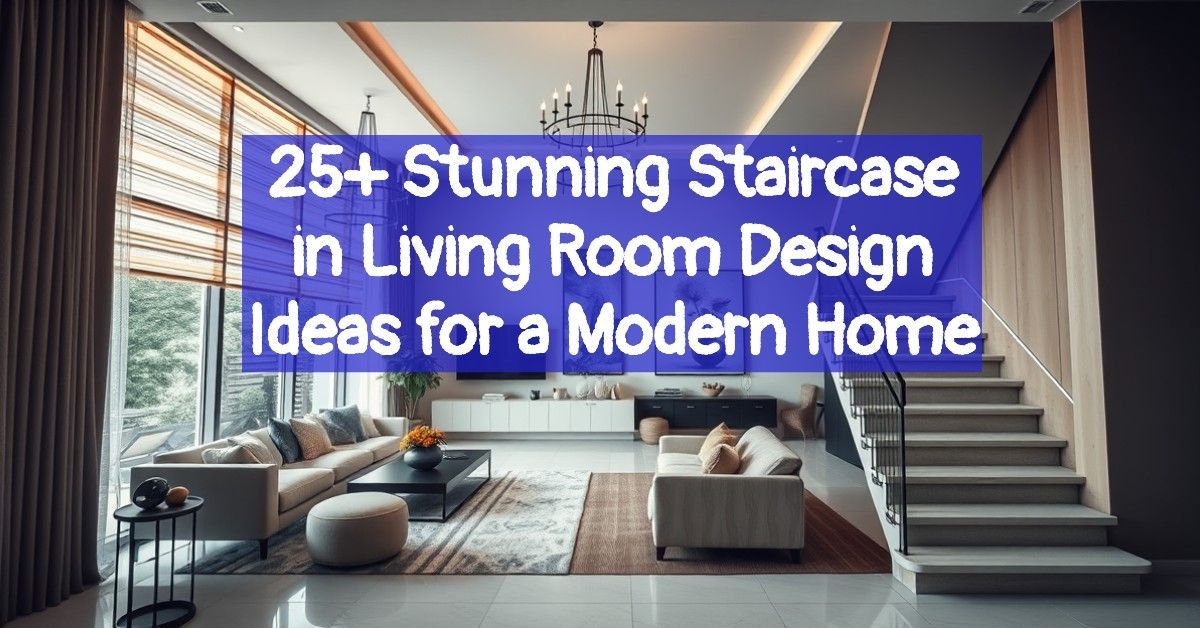 25+ Stunning Staircase in Living Room Design Ideas for a Modern Home