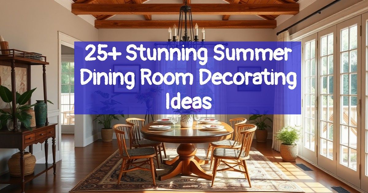 25+ Stunning Summer Dining Room Decorating Ideas