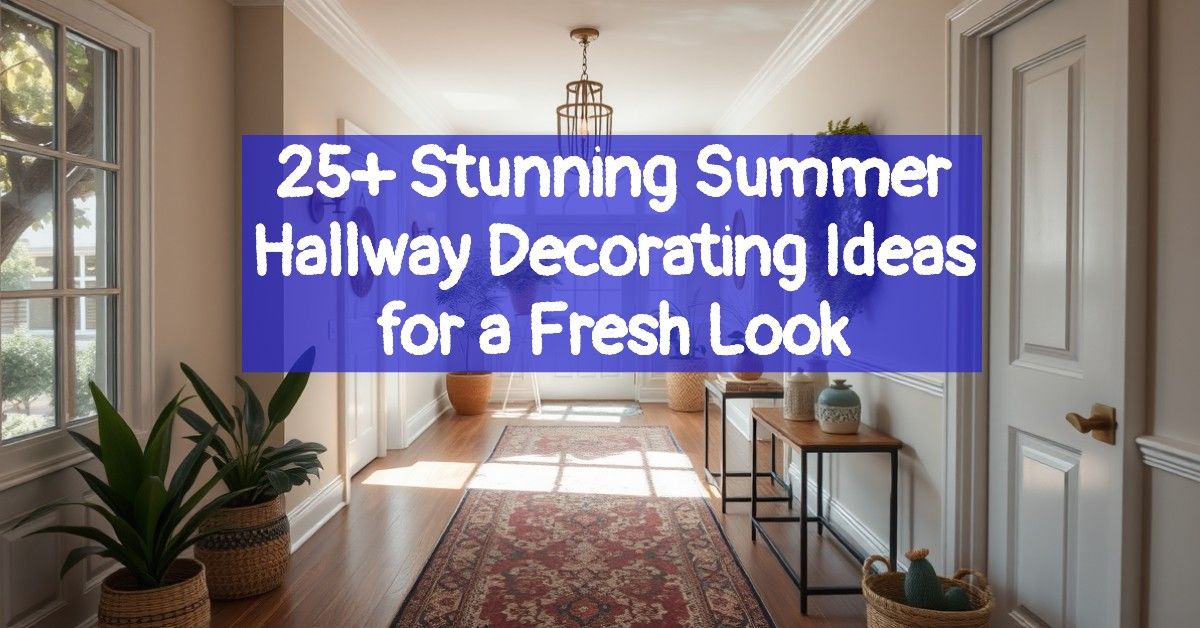 25+ Stunning Summer Hallway Decorating Ideas for a Fresh Look