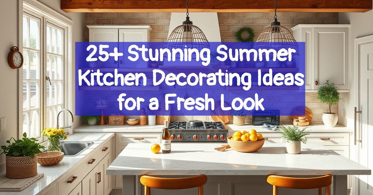 25+ Stunning Summer Kitchen Decorating Ideas for a Fresh Look