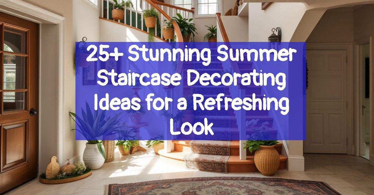 25+ Stunning Summer Staircase Decorating Ideas for a Refreshing Look