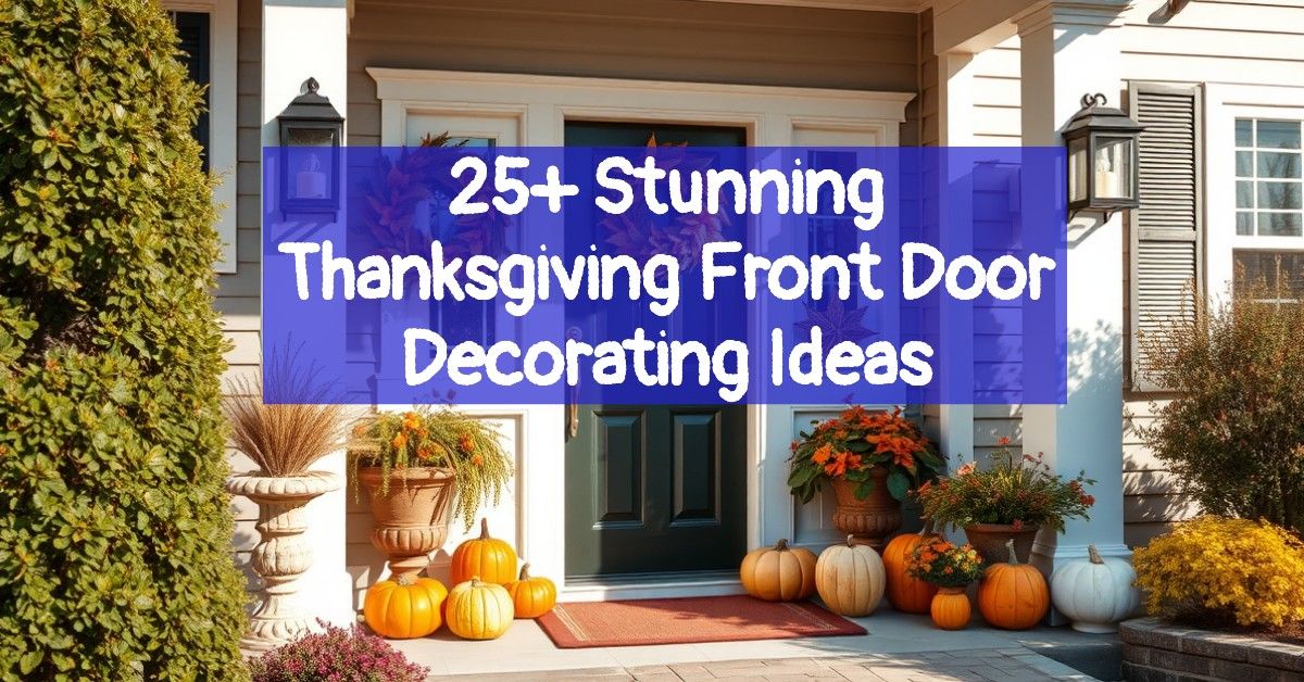 25+ Stunning Thanksgiving Front Door Decorating Ideas