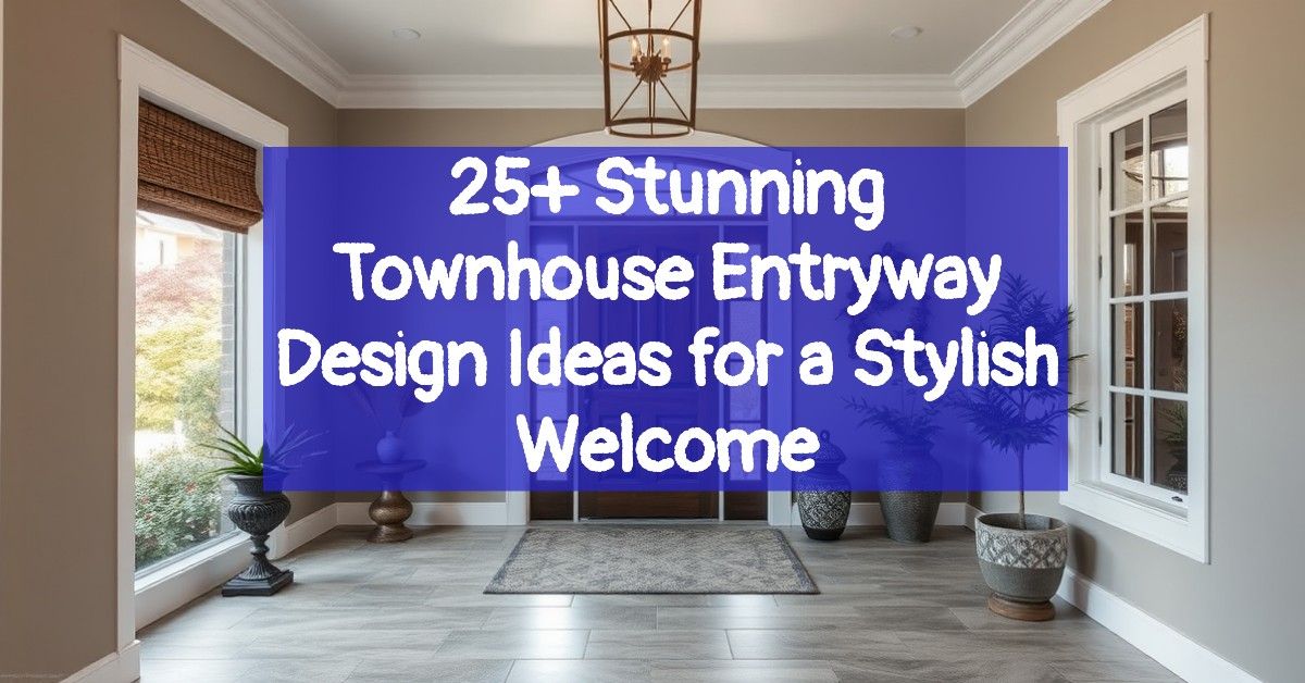 25+ Stunning Townhouse Entryway Design Ideas for a Stylish Welcome