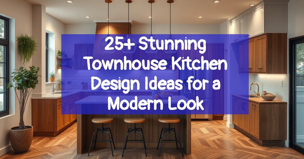 25+ Stunning Townhouse Kitchen Design Ideas for a Modern Look