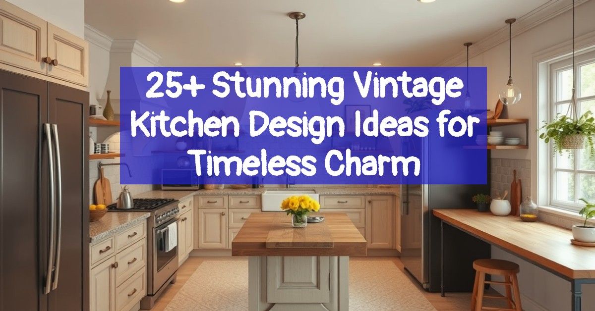 25+ Stunning Vintage Kitchen Design Ideas for Timeless Charm