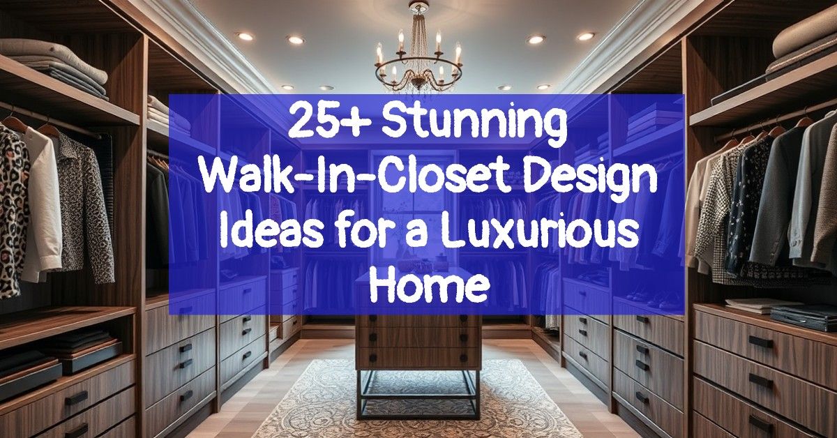 25+ Stunning Walk-In-Closet Design Ideas for a Luxurious Home