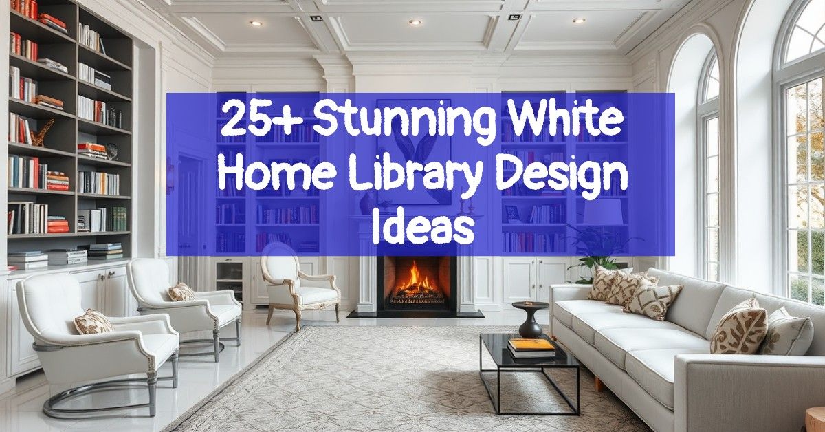 25+ Stunning White Home Library Design Ideas