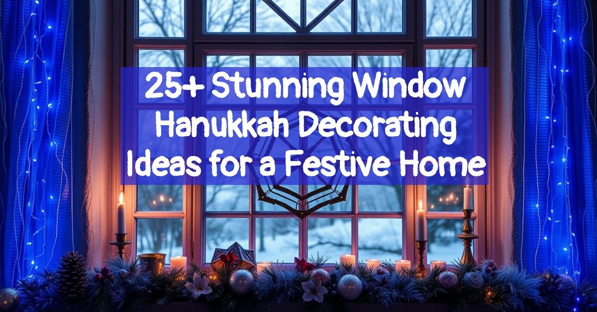 25+ Stunning Window Hanukkah Decorating Ideas for a Festive Home