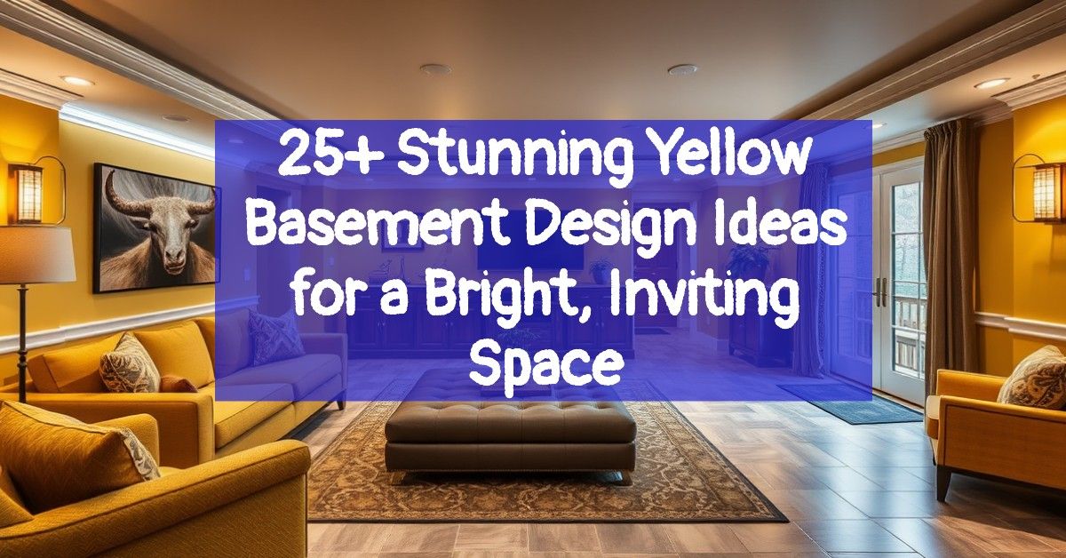 25+ Stunning Yellow Basement Design Ideas for a Bright, Inviting Space