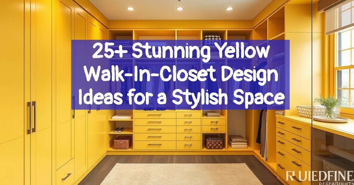 25+ Stunning Yellow Walk-In-Closet Design Ideas for a Stylish Space