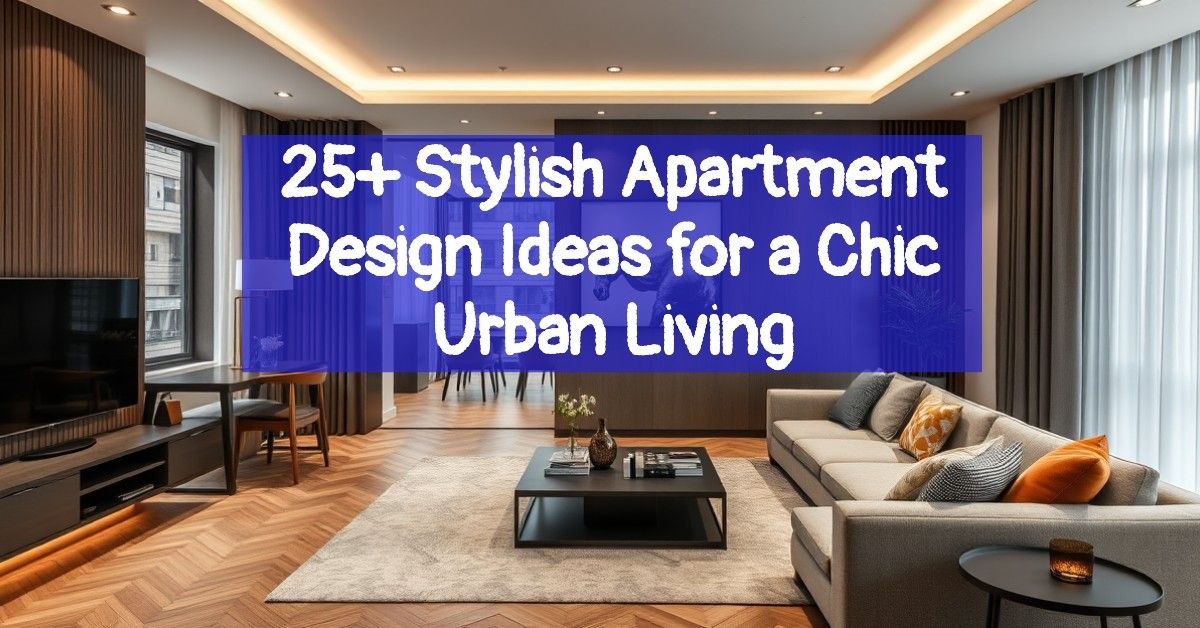 25+ Stylish Apartment Design Ideas for a Chic Urban Living