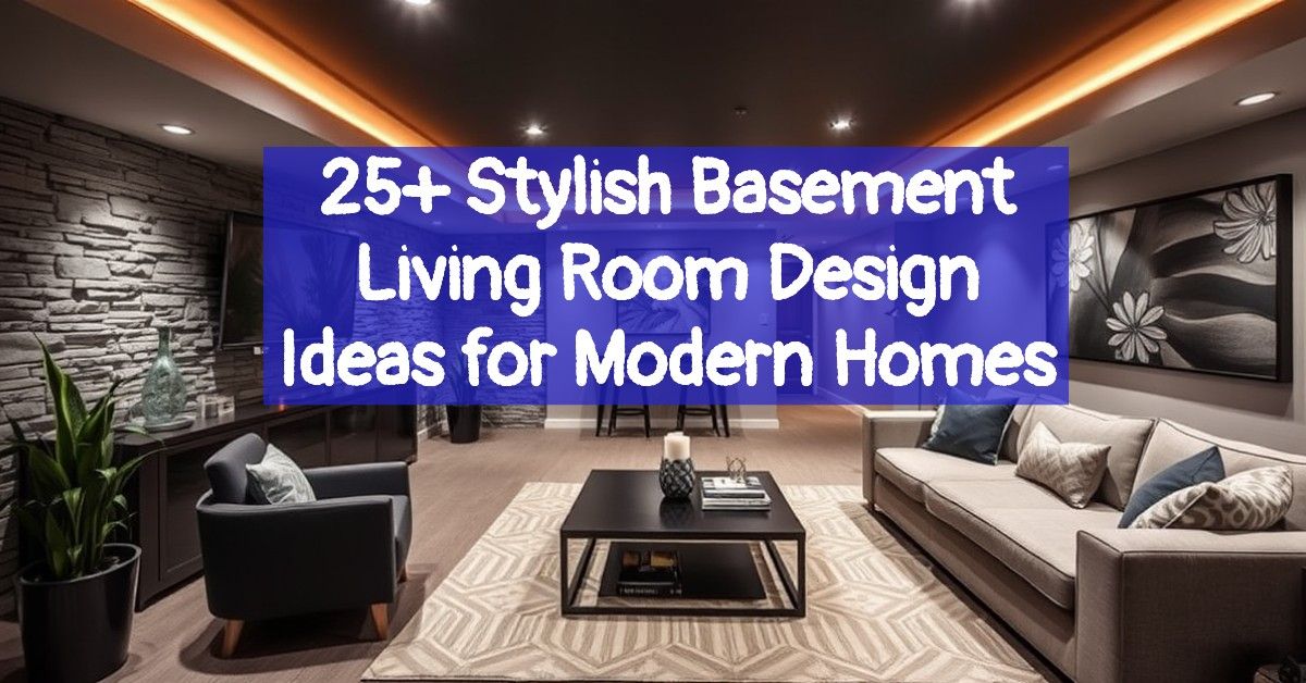 25+ Stylish Basement Living Room Design Ideas for Modern Homes