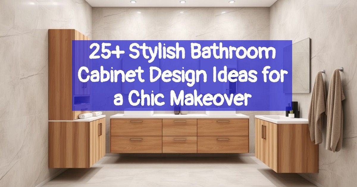 25+ Stylish Bathroom Cabinet Design Ideas for a Chic Makeover