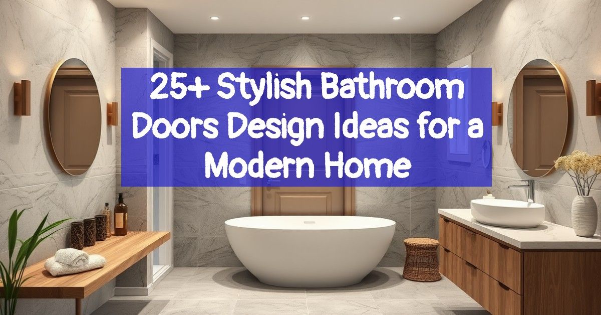 25+ Stylish Bathroom Doors Design Ideas for a Modern Home