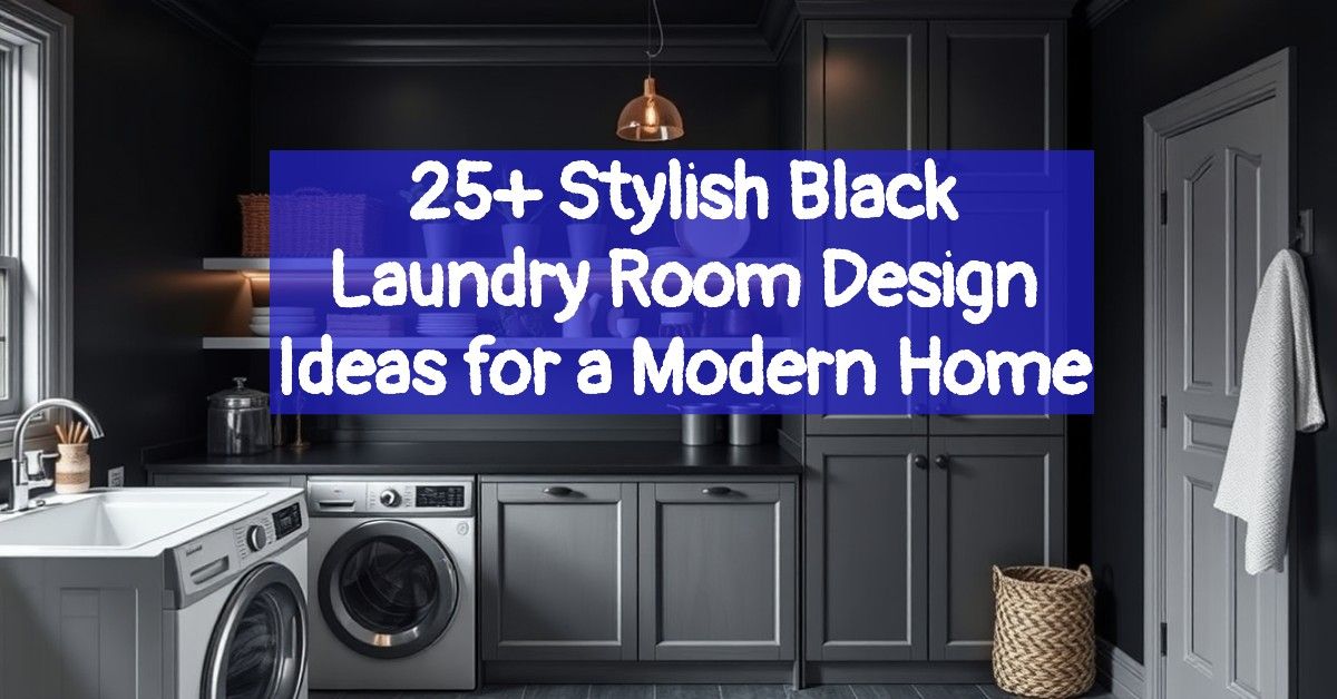 25+ Stylish Black Laundry Room Design Ideas for a Modern Home