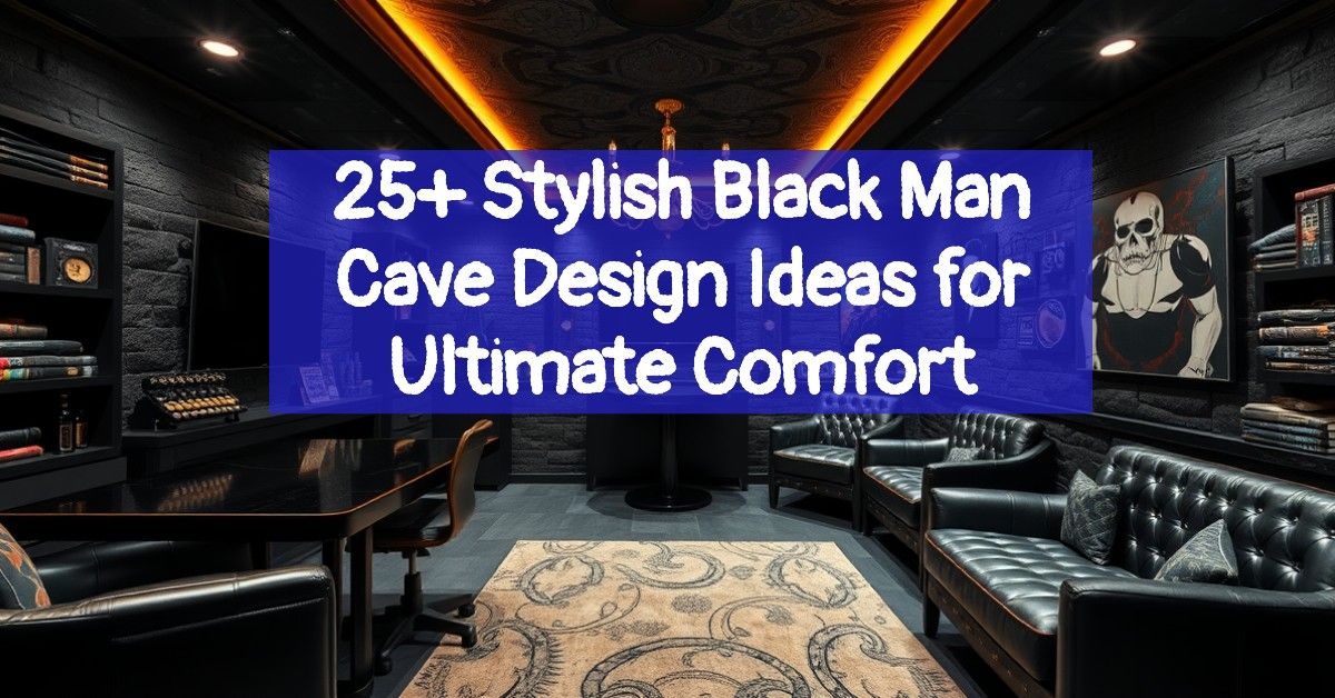 25+ Stylish Black Man Cave Design Ideas for Ultimate Comfort