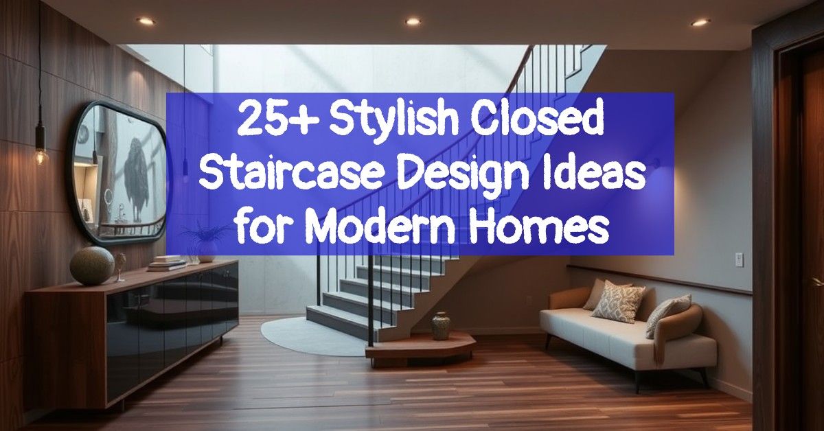 25+ Stylish Closed Staircase Design Ideas for Modern Homes