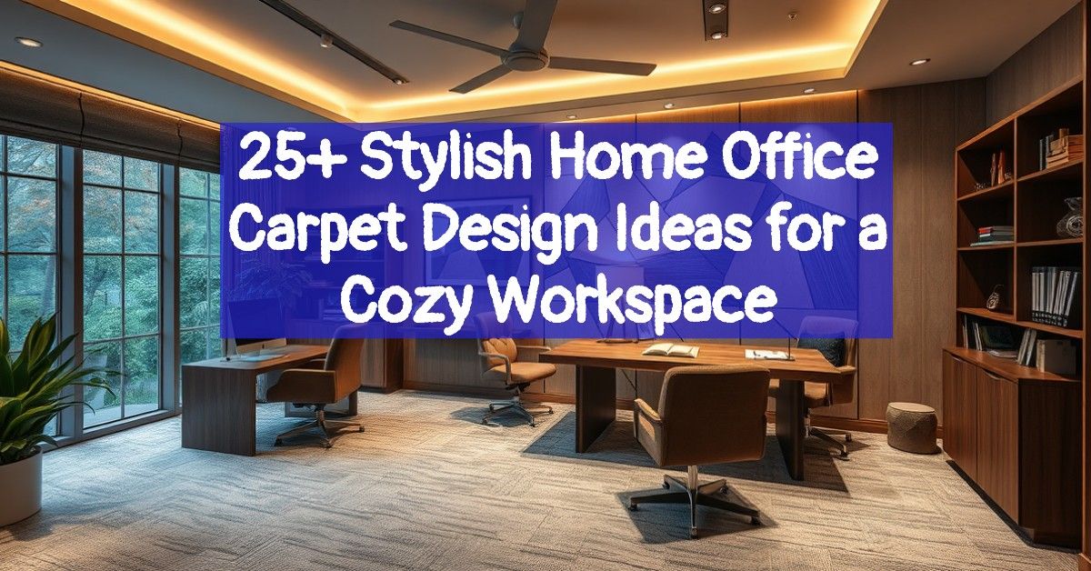 25+ Stylish Home Office Carpet Design Ideas for a Cozy Workspace