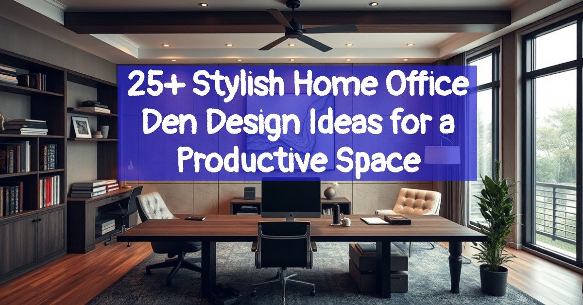 25+ Stylish Home Office Den Design Ideas for a Productive Space