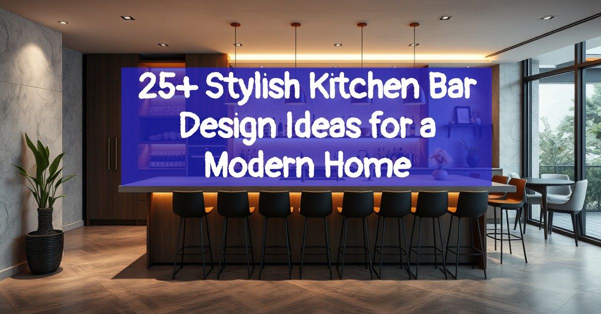 25+ Stylish Kitchen Bar Design Ideas for a Modern Home