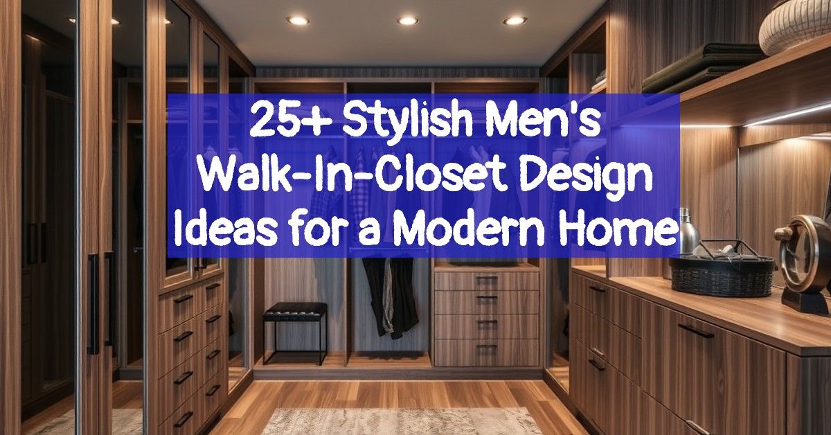 25+ Stylish Men's Walk-In-Closet Design Ideas for a Modern Home