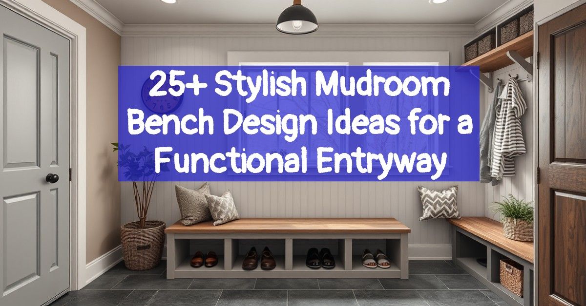 25+ Stylish Mudroom Bench Design Ideas for a Functional Entryway