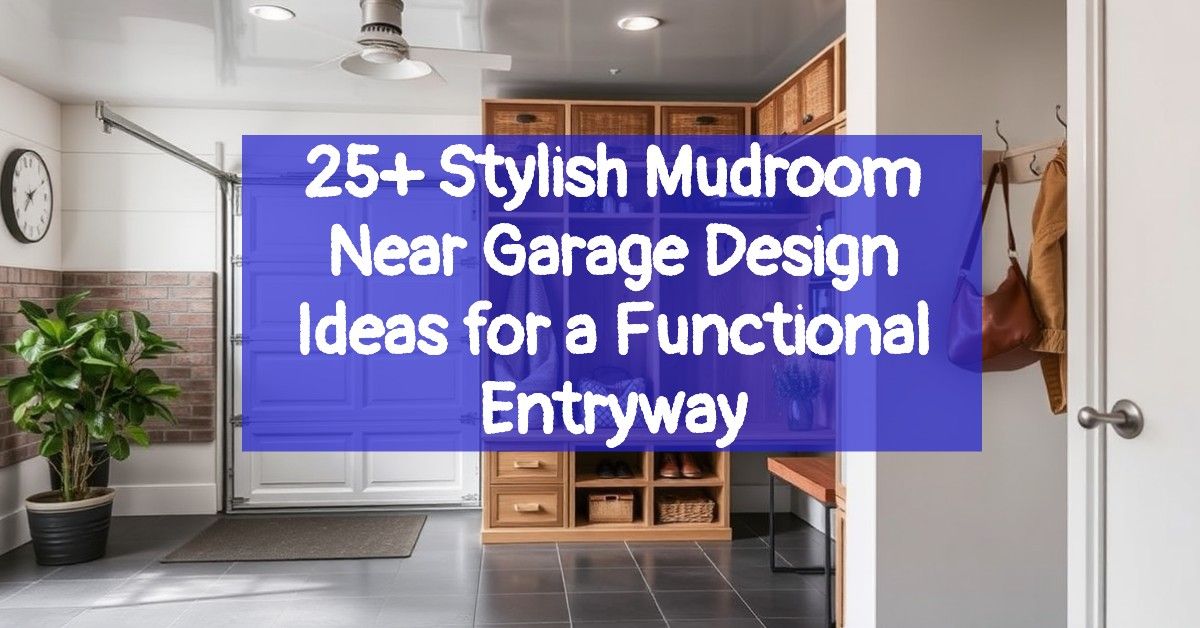 25+ Stylish Mudroom Near Garage Design Ideas for a Functional Entryway