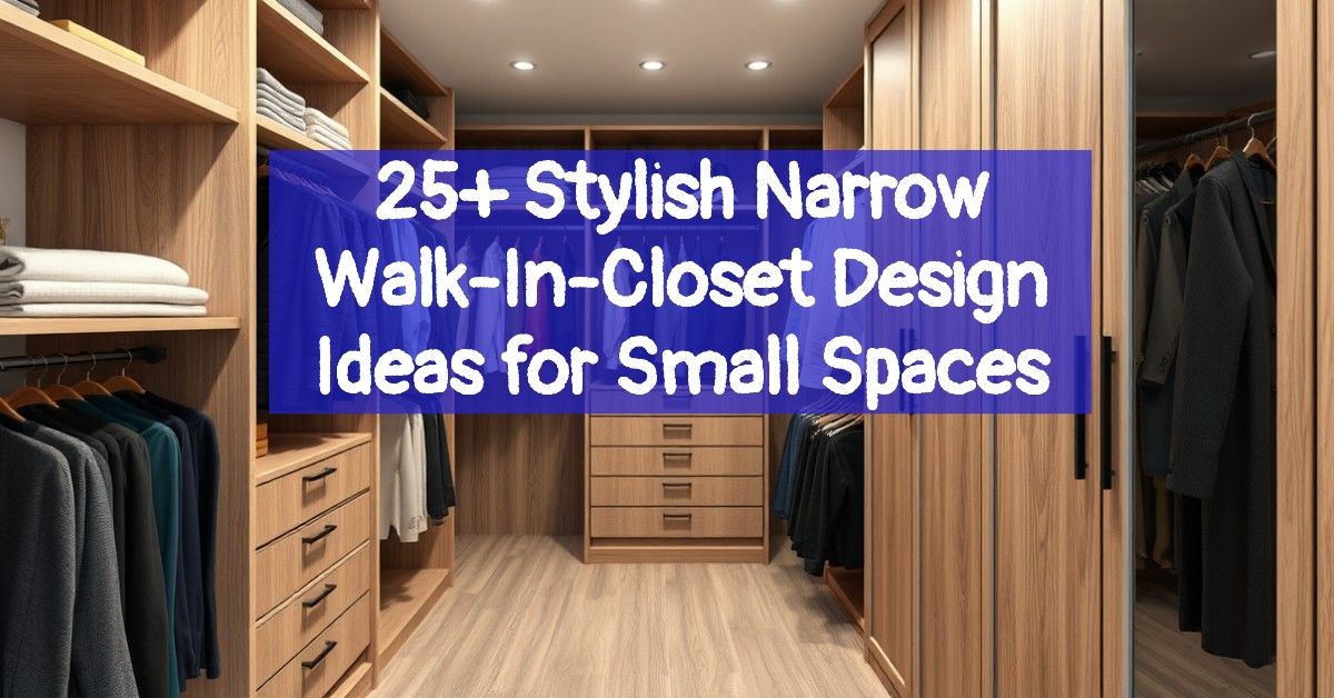 25+ Stylish Narrow Walk-In-Closet Design Ideas for Small Spaces