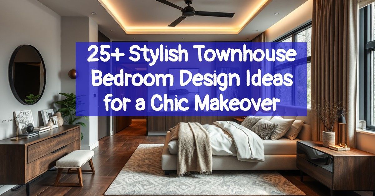 25+ Stylish Townhouse Bedroom Design Ideas for a Chic Makeover