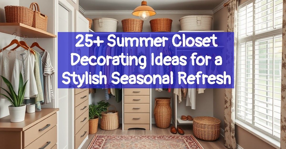 25+ Summer Closet Decorating Ideas for a Stylish Seasonal Refresh