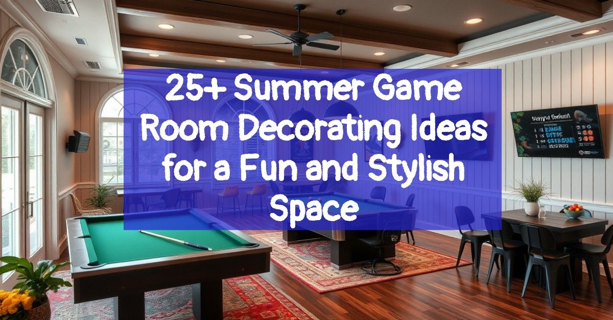 25+ Summer Game Room Decorating Ideas for a Fun and Stylish Space