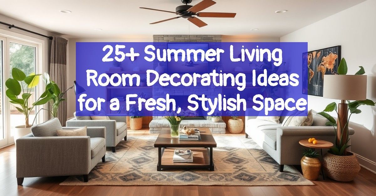 25+ Summer Living Room Decorating Ideas for a Fresh, Stylish Space