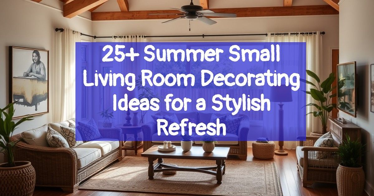 25+ Summer Small Living Room Decorating Ideas for a Stylish Refresh