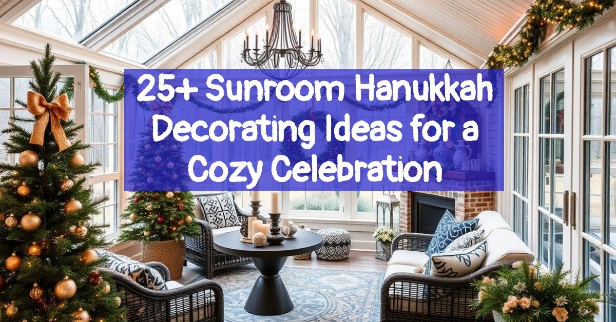 25+ Sunroom Hanukkah Decorating Ideas for a Cozy Celebration