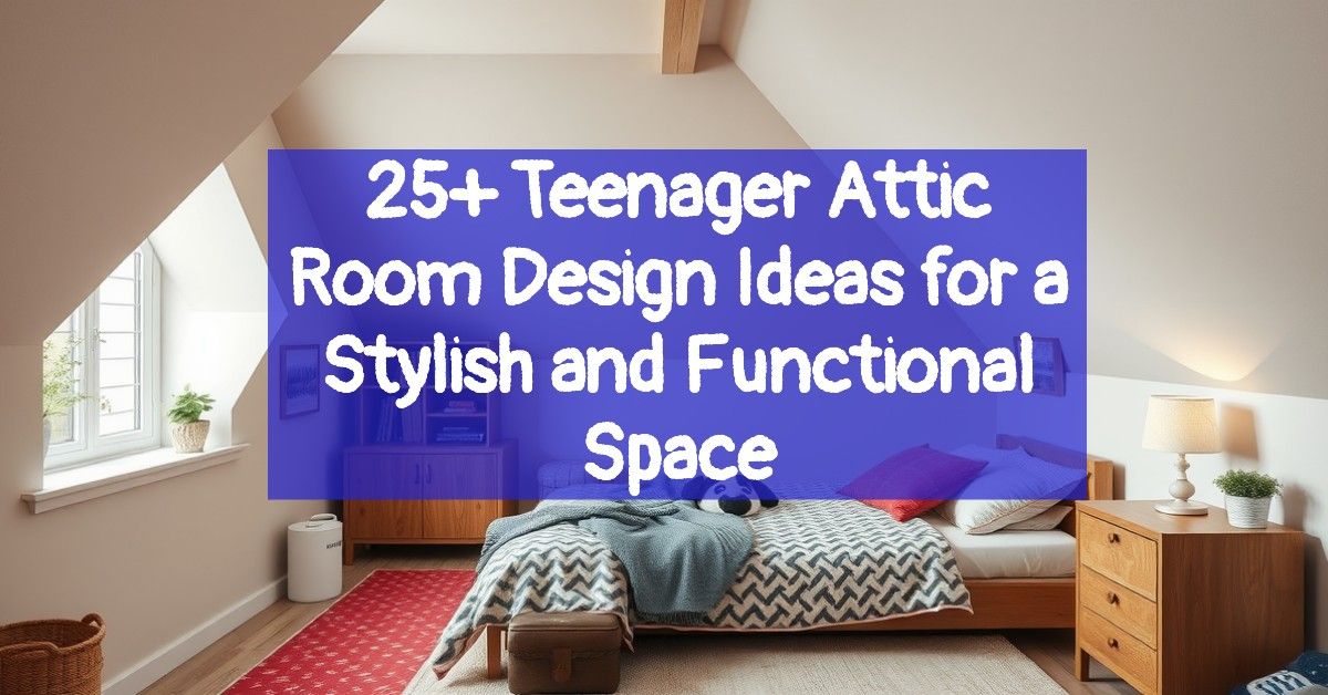 25+ Teenager Attic Room Design Ideas for a Stylish and Functional Space