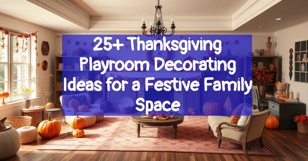 25+ Thanksgiving Playroom Decorating Ideas for a Festive Family Space