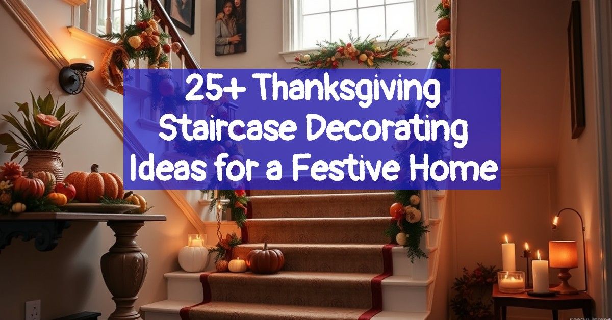 25+ Thanksgiving Staircase Decorating Ideas for a Festive Home