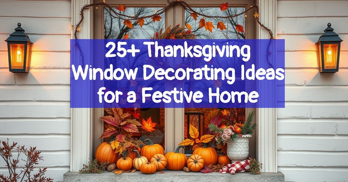 25+ Thanksgiving Window Decorating Ideas for a Festive Home