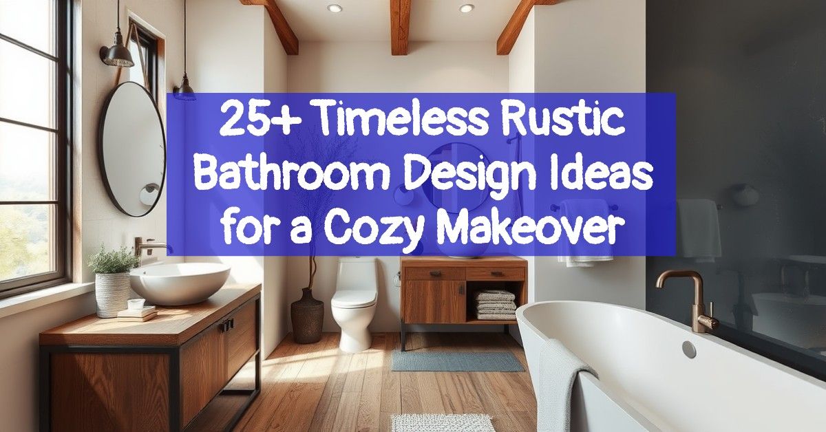 25+ Timeless Rustic Bathroom Design Ideas for a Cozy Makeover