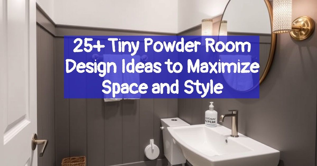 25+ Tiny Powder Room Design Ideas to Maximize Space and Style