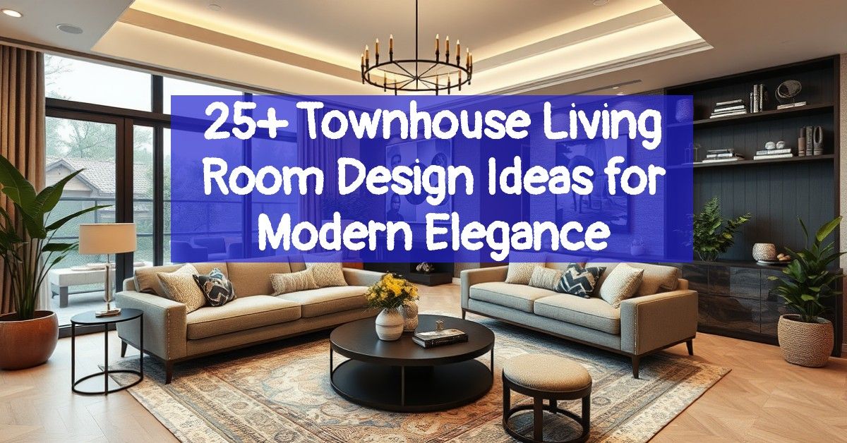 25+ Townhouse Living Room Design Ideas for Modern Elegance