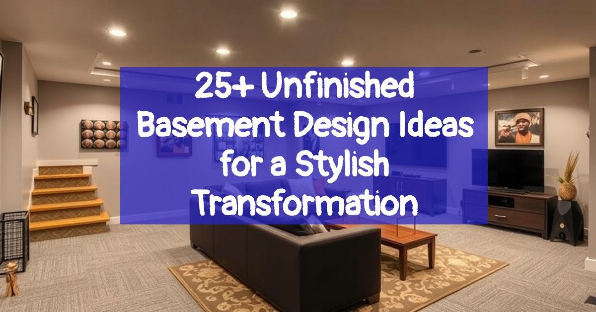 25+ Unfinished Basement Design Ideas for a Stylish Transformation