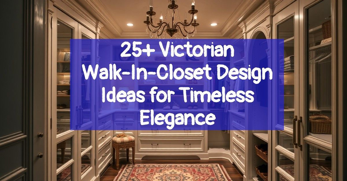 25+ Victorian Walk-In-Closet Design Ideas for Timeless Elegance