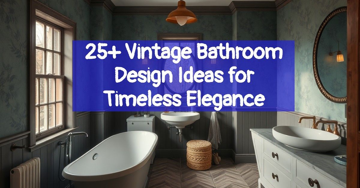 25+ Vintage Bathroom Design Ideas for Timeless Elegance